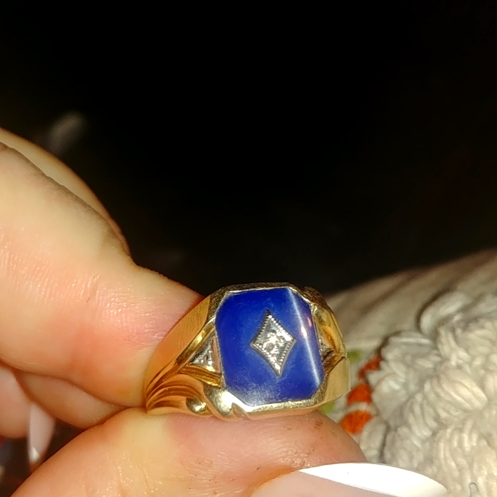 Vintage Men's 10K Diamond Ring